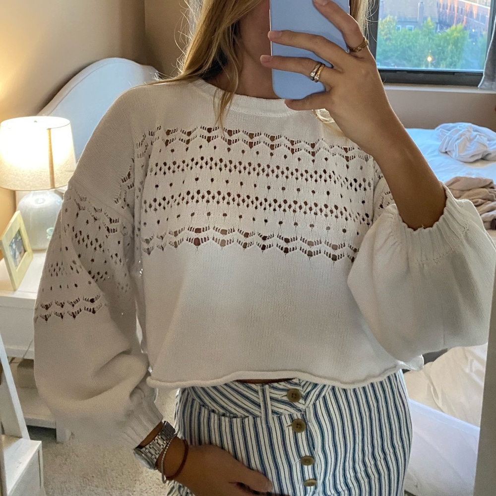 White light sweater